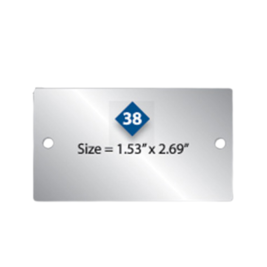 Picture of Damon Co. 1.53'' x 2.69'' Rectangle Metal Plates No. 38