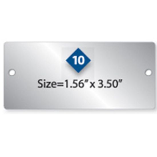 Picture of Damon Co. 1.56'' x 3.5'' Rectangle Metal Plates No. 10