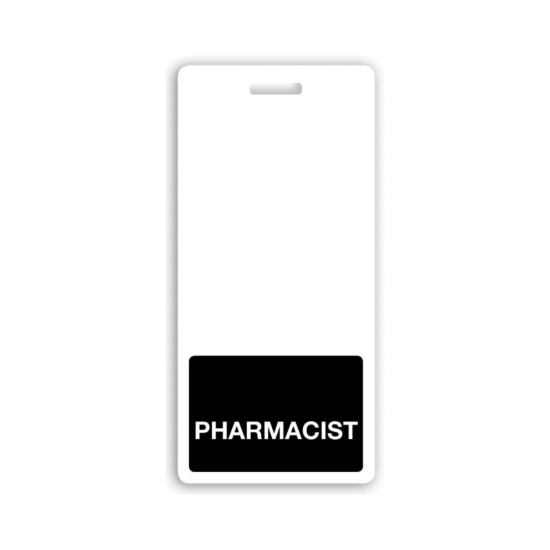 Picture of Pack of 25 - "PHARMACIST" Vertical Badge Buddies, Black