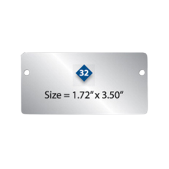 Picture of Damon Co. 1.72'' x 3.5'' Rectangle Metal Plates No. 32