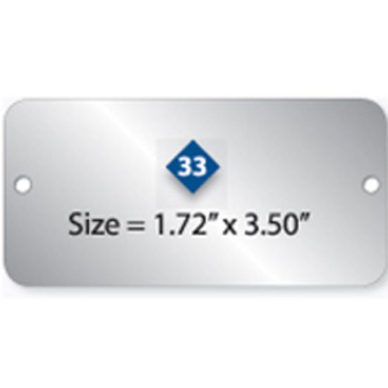 Picture of Damon Co. 1.72'' x 3.5'' Rectangle Metal Plates No. 33