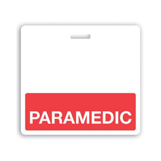 Picture of Pack of 25 - "PARAMEDIC" Horizontal Badge Buddies, Red