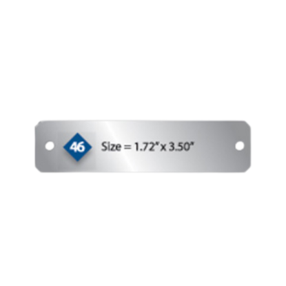 Picture of Damon Co. 1.72'' x 3.5'' Strip & Cable Metal Tags No. 46