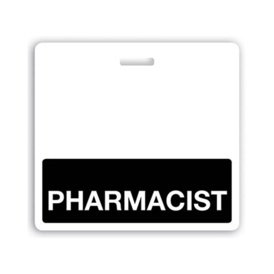 Picture of Pack of 25 - "PHARMACIST" Horizontal Badge Buddies, Black
