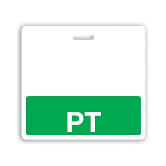 Picture of Pack of 25 - "PT" Horizontal Badge Buddies, Green