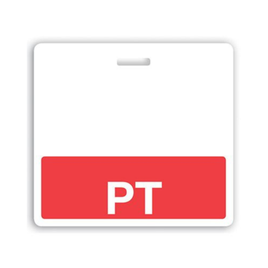 Picture of Pack of 25 - "PT" Horizontal Badge Buddies, Red