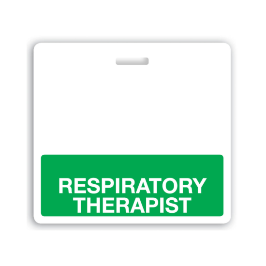 Picture of Pack of 25 - "RESPIRATORY THERAPIST" Horizontal Badge Buddies, Green