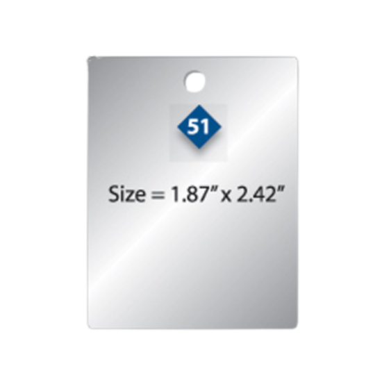 Picture of Damon Co. 1.87'' x 2.42'' Rectangle Metal Plates No. 51