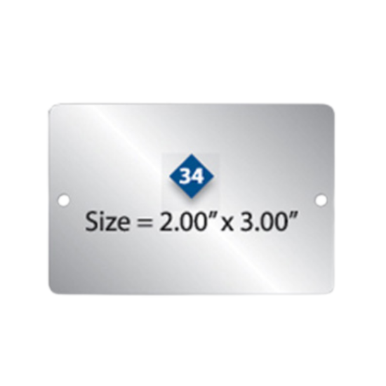 Picture of Damon Co. 2'' x 3'' Rectangle Metal Plates No. 34