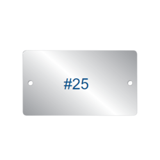 Picture of Damon Co. 2.00'' x 3.5'' Rectangle Metal Plates No. 25