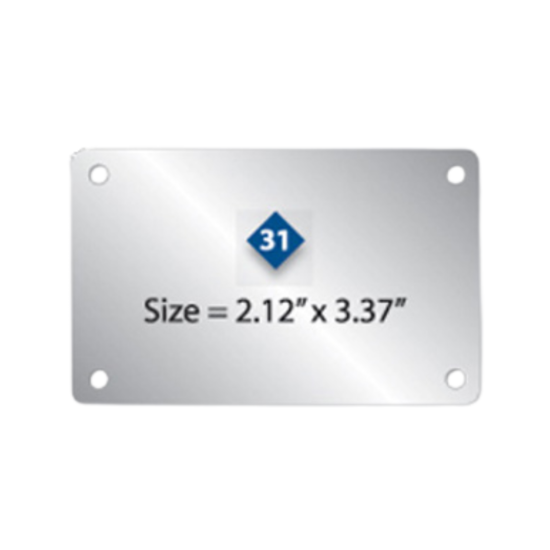 Picture of Damon Co. 2.12'' x 3.37'' Rectangle Metal Plates No. 31