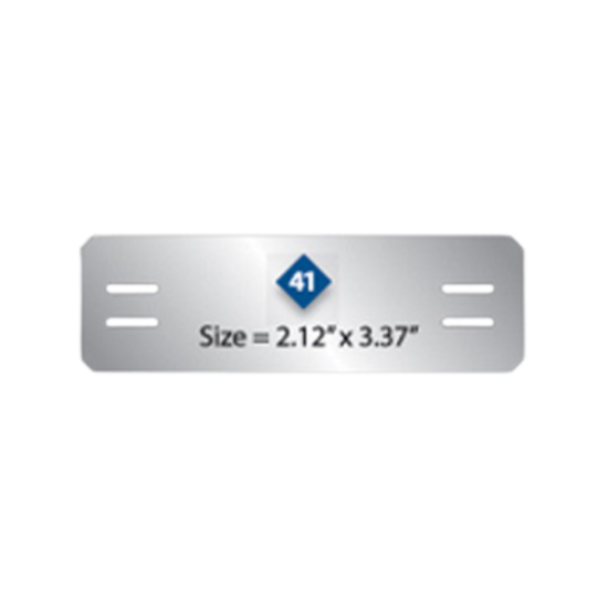 Picture of Damon Co. 2.12'' x 3.37'' Strip & Cable Metal Tags No. 41