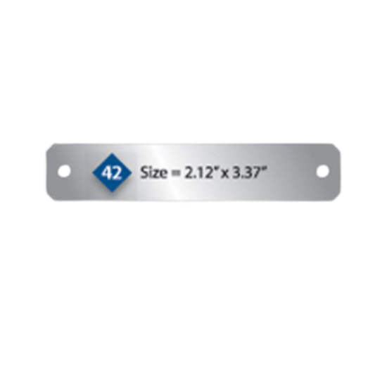 Picture of Damon Co. 2.12'' x 3.37'' Strip & Cable Metal Tags No. 42