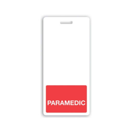 Picture of Pack of 25 - "PARAMEDIC" Vertical Badge Buddies, Red