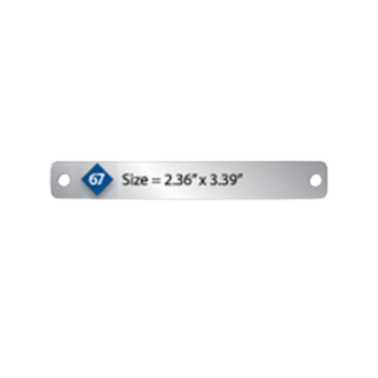 Picture of Damon Co. 2.36'' x 3.39'' Strip & Cable Metal Tags No. 67