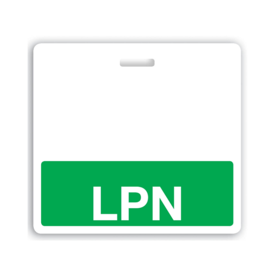 Picture of Pack of 25 - "LPN" Horizontal Badge Buddies, Green