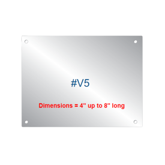 Picture of Damon Co. 4'' x up to 8'' Rectangle Metal Plates No. V5