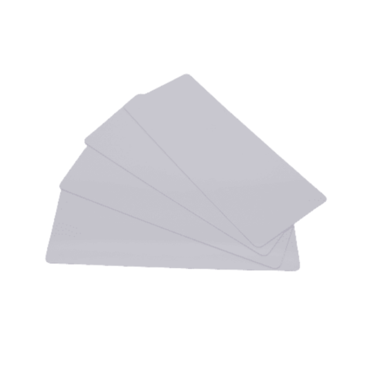 Picture of Evolis C4122 PVC Blank Long Cards - White Mirror Finish - 20 MIL -  120 mm x 50 mm (4 23/32’’ x 1 31/32’’) - 5 packs of 100 cards