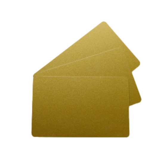 Picture of Evolis C4601 PVC Blank Cards - Gold - 30 MIL - 1 pack of 100 cards