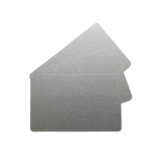 Picture of Evolis C4701 PVC Blank Cards - Silver - 30 MIL - 1 pack of 100 cards