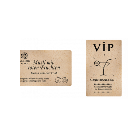 Picture of Evolis C7001 PLA/WOOD Blank Cards (PLA 50% recycled) - 30 MIL - 5 packs of 100 cards