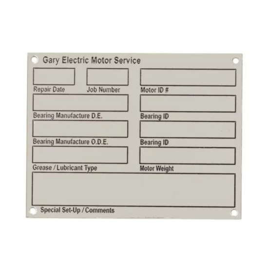 Picture of Metal Marker Equipment Labels