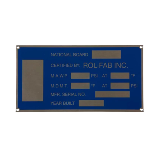 Picture of Metal Marker Equipment Nameplates