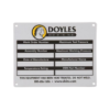 Picture of Metal Marker Equipment Nameplates