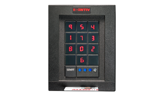 Picture of Hirsch 8330ABT0000 uTrust TS Scramblepad HF/LF Commercial Terminal PoE Wiegand Access Control Reader