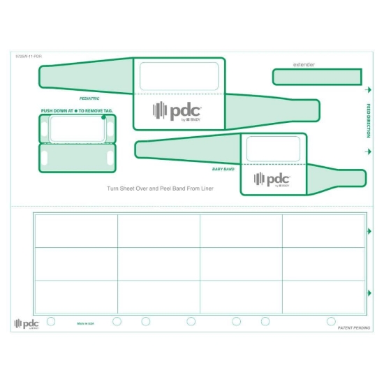 Picture of DuraPrint® Laser Patient ID Wristband, Pediatric, Infant, Extender and Tether Tag, 12 Labels (1000 Sheets)