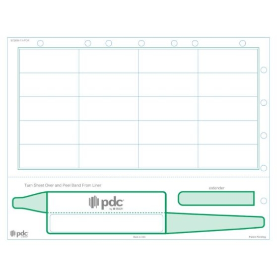 Picture of DuraPrint® Laser Patient ID Wristband, Left-Aligned, Adult, Extender, 20 Labels (1000 Sheets)