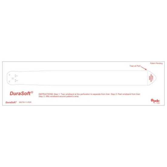 Picture of DuraSoft® Laser Patient ID Wristband, Adult/Pediatric, Tamper Evident (250 Sheets)