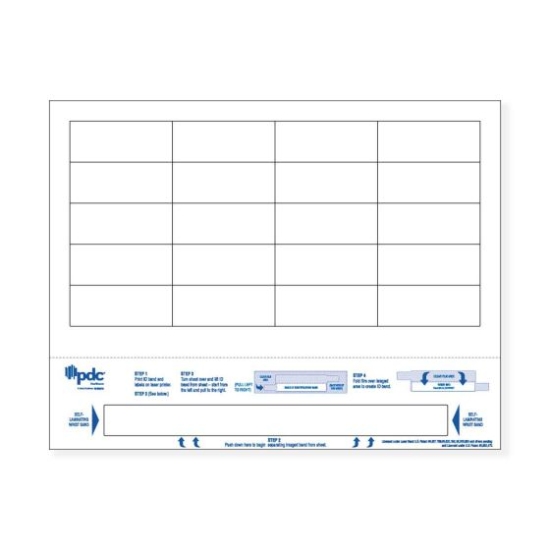 Picture of Conf-ID-ent™ Laser Patient ID Wristband/Label, Adult, Laminate Fold-Over, 20 Labels (250 Sheets)