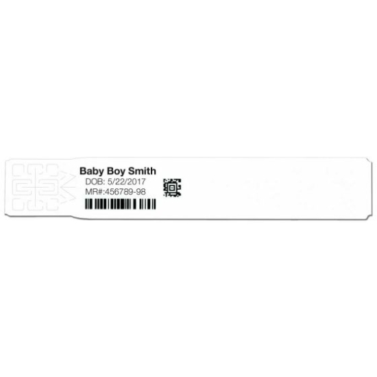 Picture of ScanBand® DR Thermal Patient ID Wristband, Infant, 1" Core, White, 2,100 per Box