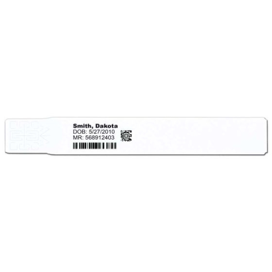 Picture of ScanBand® DR Thermal Patient ID Wristband, Pediatric, 1" Core, White, 1,800 per Box