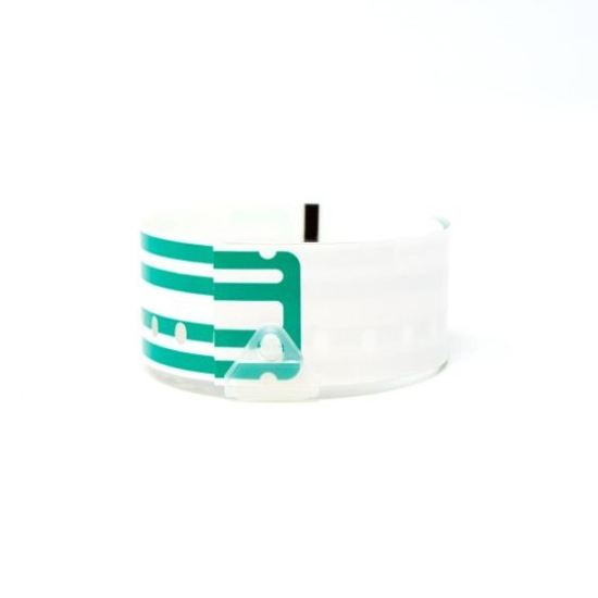 Picture of CompuBand® Direct Thermal Patient ID Wristband, Adult, Snap Closure, 3.0" Core, Green