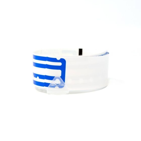 Picture of CompuBand® Soft Direct Thermal Patient ID Wristband, Adult, 1-1/2" Core, Blue