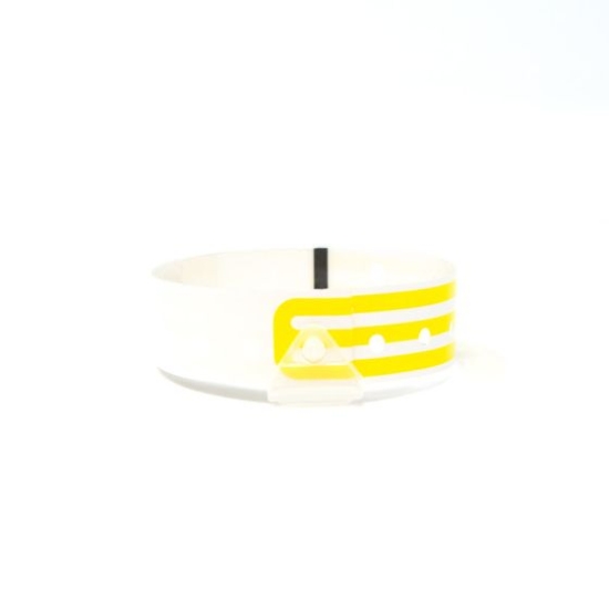 Picture of CompuBand® Soft Direct Thermal Patient ID Wristband, Adult/Pediatric, 1" Core, Yellow