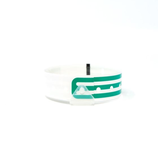 Picture of CompuBand® Soft Direct Thermal Patient ID Wristband, Adult/Pediatric, 1" Core, Green