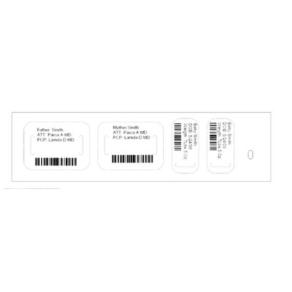 Picture of Precision® Thermal Wristband Tag, Adult/Infant, 1.5" Core, White