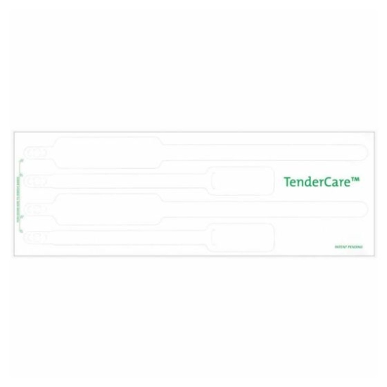Picture of TenderCare® Direct Thermal Newborn Identification Wristband Set, 4-Part Adult & Infant, 1.5" Core, White
