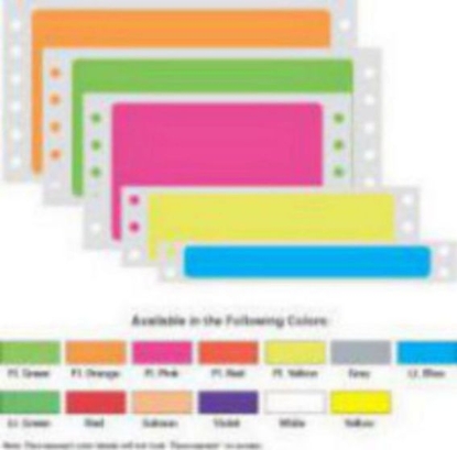 Picture of PDC Permanent Dot Matrix Paper Label, 3-1/2" x 15/16", Fluorescent Pink, 1,000 per Case