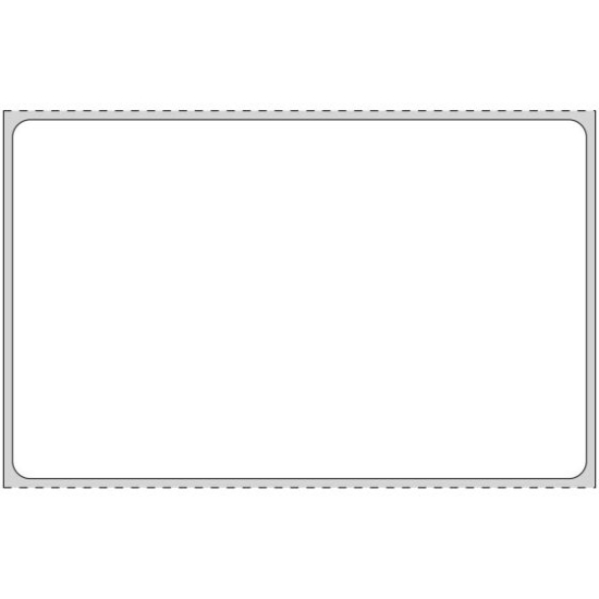 Picture of PDC Permanent Thermal Transfer Paper Label, 4" x 2-1/2", White, 3" Core, 2,000 per Roll