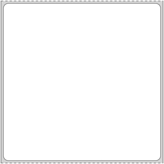 Picture of PDC Permanent Thermal Transfer Paper Label, 4" x 4", White, 3" Core, 1,000 per Roll