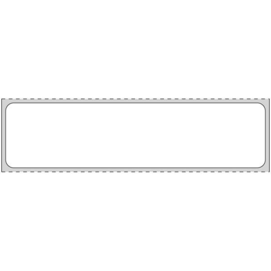 Picture of PDC Permanent Thermal Transfer Paper Label, 4" x 1", White, 3" Core, 5,000 per Roll