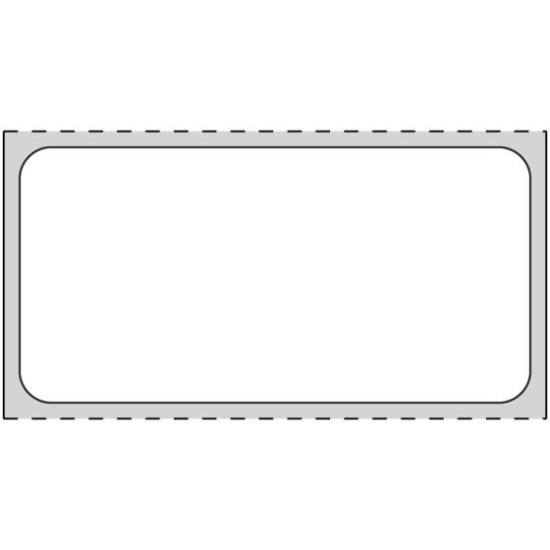 Picture of PDC Permanent Thermal Transfer Paper Label, 2" x 1", White, 1" Core, 1,300 per Roll