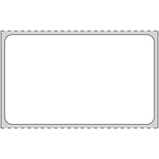 Picture of PDC Permanent Thermal Transfer Paper Label, 2-1/2" x 1-1/2", White, 3" Core, 3,500 per Roll
