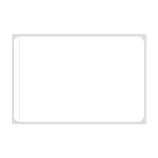 Picture of PDC Permanent Thermal Transfer Piggyback Paper Label, 3" x 2", White, 3" Core, 2,000 per Roll