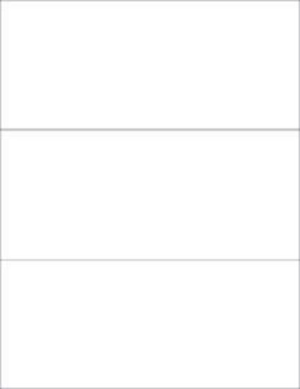 Picture of PDC Permanent Laser Paper Label, 8-1/2" x 3-21/32", White, 3 per Sheet, 100 Sheets per Package
