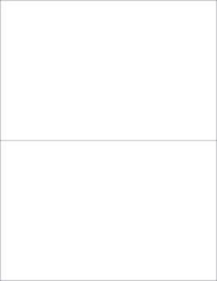 Picture of PDC Permanent Laser Paper Label, 8-1/2" x 5-1/2", White, 2 per Sheet, 100 Sheets per Package